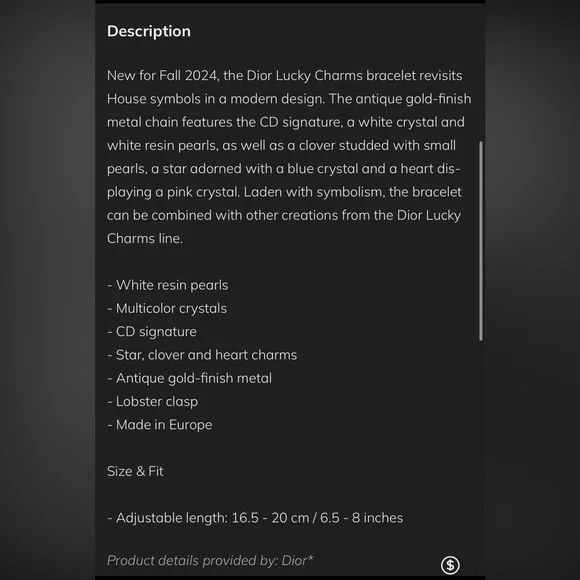 Dior Lucky Charms Bracelet - Picture 5 of 13